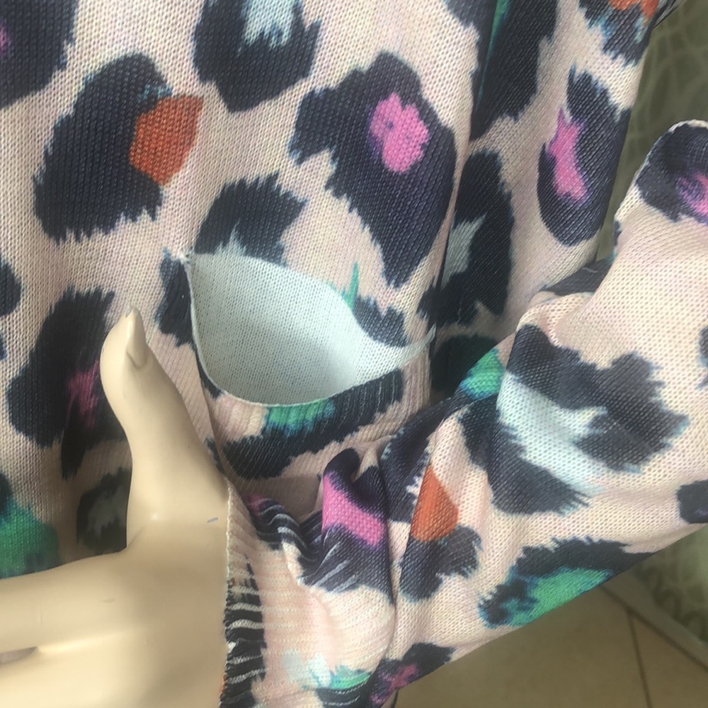 MULTI ANIMAL PRINT CARDIGAN SWEATER - Picture 8 of 10